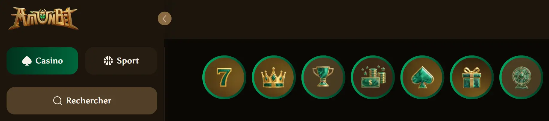 amunbet casino sections